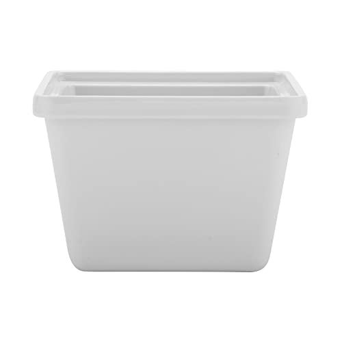 Get G.E.T. Enterprises White 28 oz. Square Crock  Break Resistant Dishwasher Safe Melamine Plastic  Round & Square Crocks Collection ML-148-W (Pack of 1) - Image 4