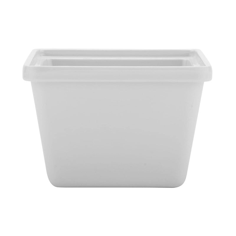 Get G.E.T. Enterprises White 28 oz. Square Crock  Break Resistant Dishwasher Safe Melamine Plastic  Round & Square Crocks Collection ML-148-W (Pack of 1) - Image 3