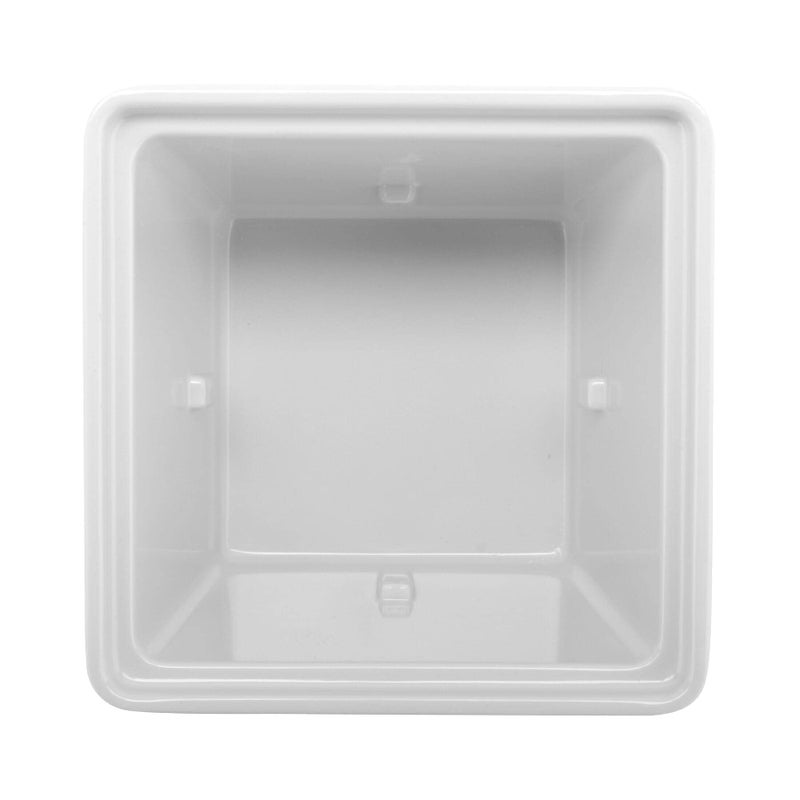 Get G.E.T. Enterprises White 28 oz. Square Crock  Break Resistant Dishwasher Safe Melamine Plastic  Round & Square Crocks Collection ML-148-W (Pack of 1) - Image 2