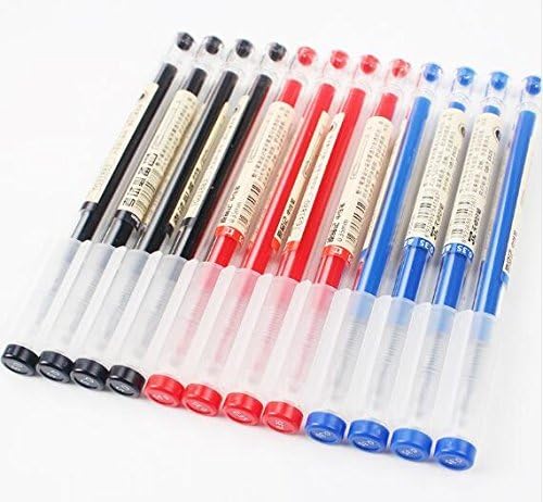 BEMLP Gel Ink Pen Extra fine point pens Ballpoint pen Liquid Ink Rollerball Pens 0.35mm Premium Quick Drying Pen for Japanese Office School Stationery Supply 12 Packs (4 Black 4 Blue 4 Red) - Image 2