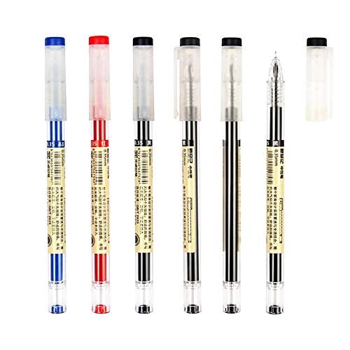 BEMLP Gel Ink Pen Extra fine point pens Ballpoint pen Liquid Ink Rollerball Pens 0.35mm Premium Quick Drying Pen for Japanese Office School Stationery Supply 12 Packs (4 Black 4 Blue 4 Red) - Image 3