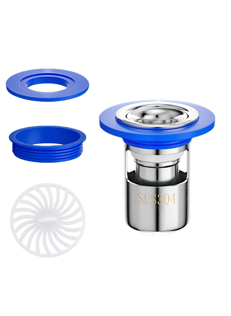 Excefore 304 Stainless Steel Odor Proof Floor Drain Core, Sewer Anti-Odor Cover Sealing Ring, Floor Drain Backflow Preventer, Suitable for Kitchen Bathroom(32mm)  - Image 1
