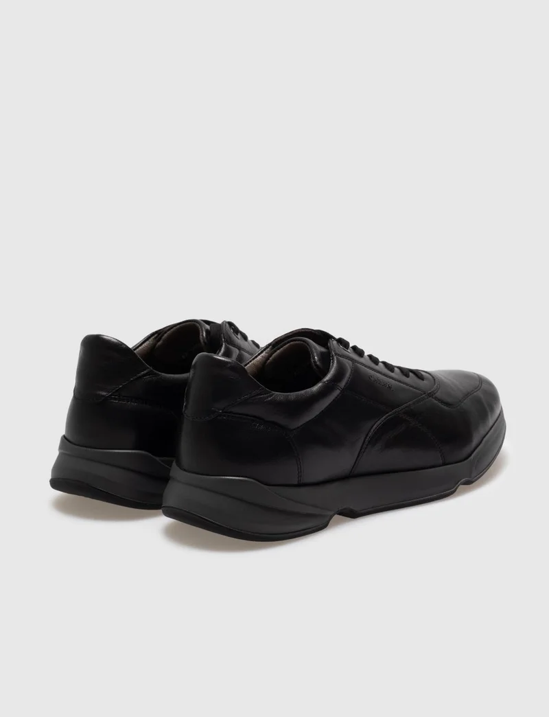 Cabani Leather Black Lace-Up Men's Casual Shoes
