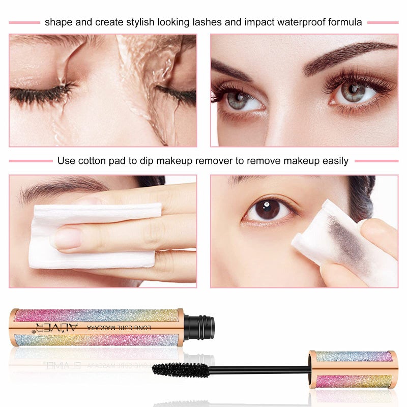 Mcukv 4D Silk Fiber Lash Mascara - Luxuriously Longer, Voluminous Eyelashes, Waterproof Tubing Mascara in Black, Natural Lengthening, Smudge-proof, Hypoallergenic, No Clumping, Easy to Apply & All Day Full - Image 5