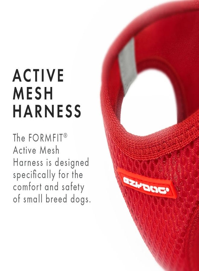 EzyDog FORMFIT Dog Harness for Small Sized Dog - All Weather Breathable Mesh Small Dog Harness with Reflective Trim, Easy Hook & Loop Closure, Sturdy Buckle, & D-Ring (Black, L) - Image 3