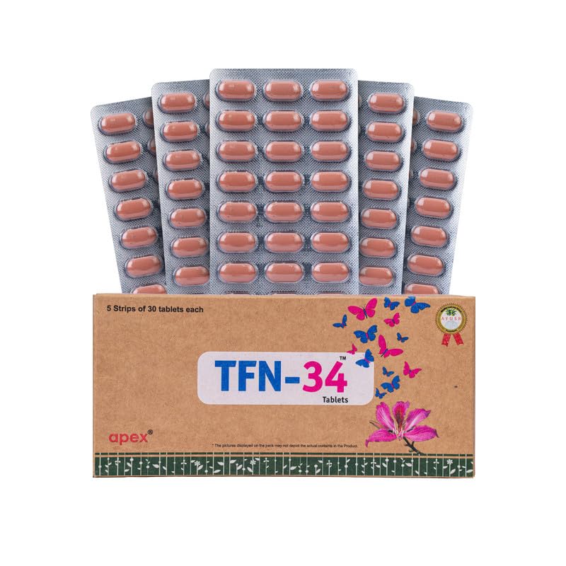 Green Milk TFN 34 Tablets | Ayurvedic Thyroid & Metabolic Wellness Supplement | Supports Thyroid Balance, Hormonal Harmony & Healthy Metabolism | Helps Maintain Energy, Weight Balance & Daily Vitality | Herbal Thyroid Care Formula | 5×30 Tablets - Image 1