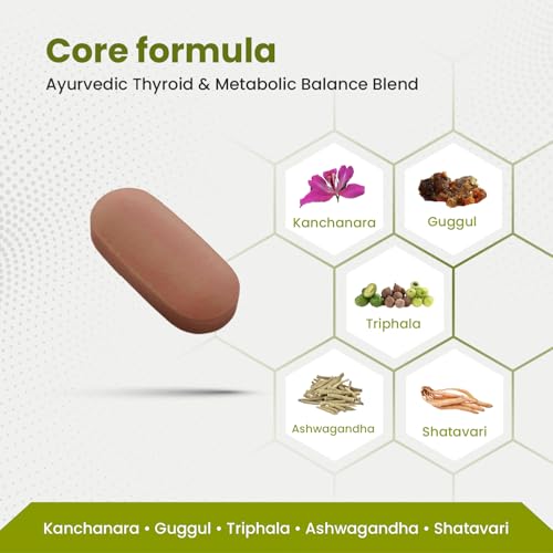 Green Milk TFN 34 Tablets | Ayurvedic Thyroid & Metabolic Wellness Supplement | Supports Thyroid Balance, Hormonal Harmony & Healthy Metabolism | Helps Maintain Energy, Weight Balance & Daily Vitality | Herbal Thyroid Care Formula | 5×30 Tablets - Image 3