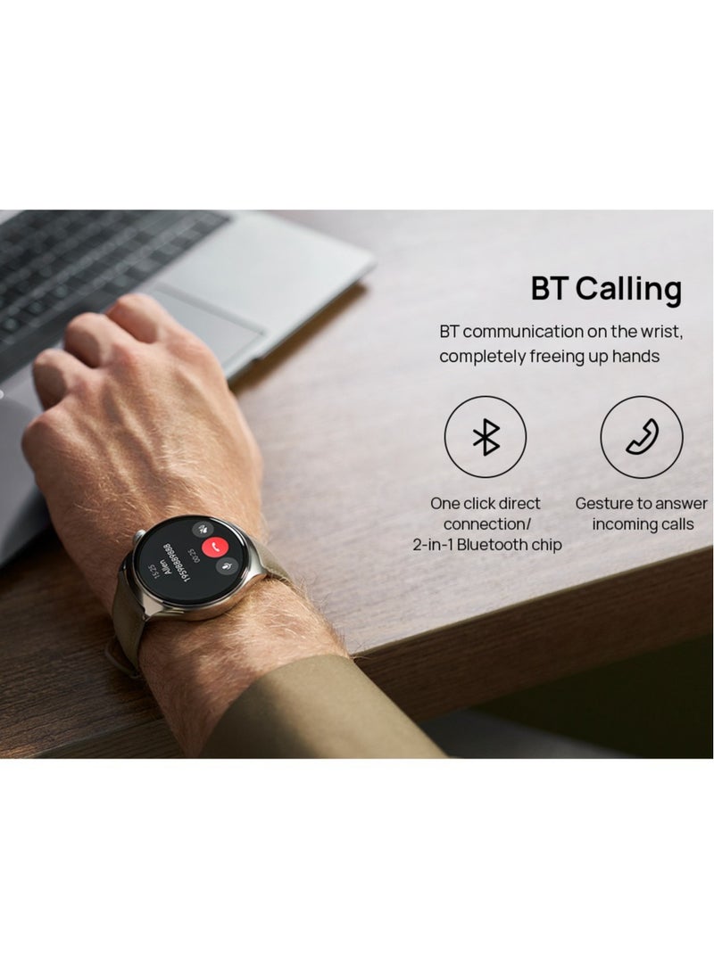 Mibro Lite 3 Pro Smart watch 1.32" AMOLED Display 10 Axis Motion Sensor Bluetooth Calling GPS 150+ Sport Modes 5ATM Water Resistant Heart Rate Monitoring 15 Days Battery Life Smartwatch Brown - Image 2