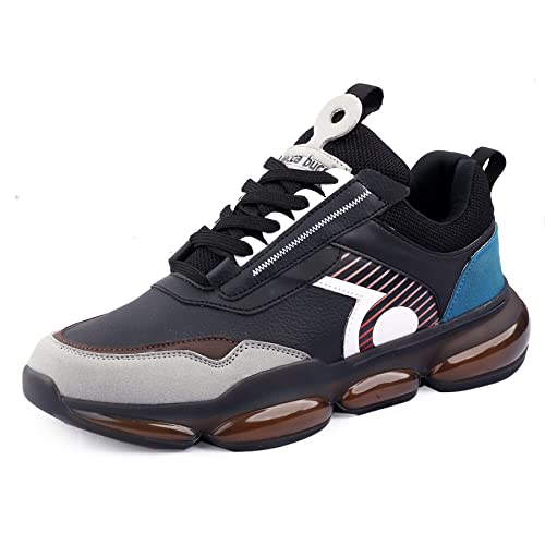 Bacca Bucci® Viking Men's Exclusive X9X Elevated Sneakers | Hyper Airsole Conduit- Black, Size UK9 - Image 1
