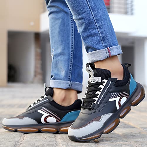 Bacca Bucci® Viking Men's Exclusive X9X Elevated Sneakers | Hyper Airsole Conduit- Black, Size UK9 - Image 4