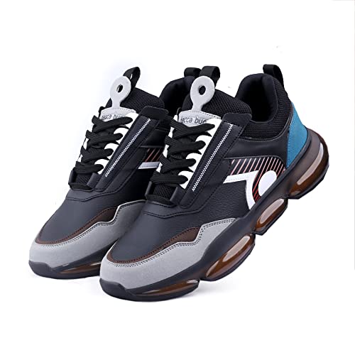 Bacca Bucci® Viking Men's Exclusive X9X Elevated Sneakers | Hyper Airsole Conduit- Black, Size UK9 - Image 5
