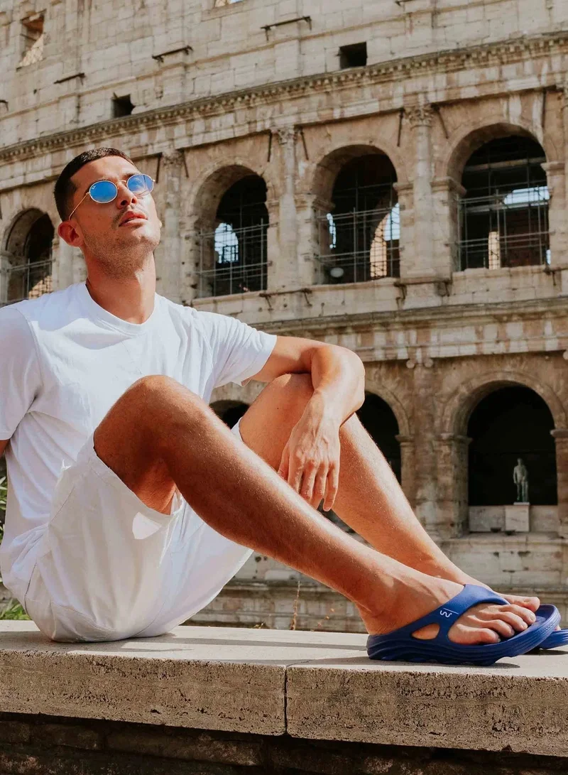 Doubleu Doubleu Riva Men's Comfortable & Lightweight EVA Flip Flops - Blue