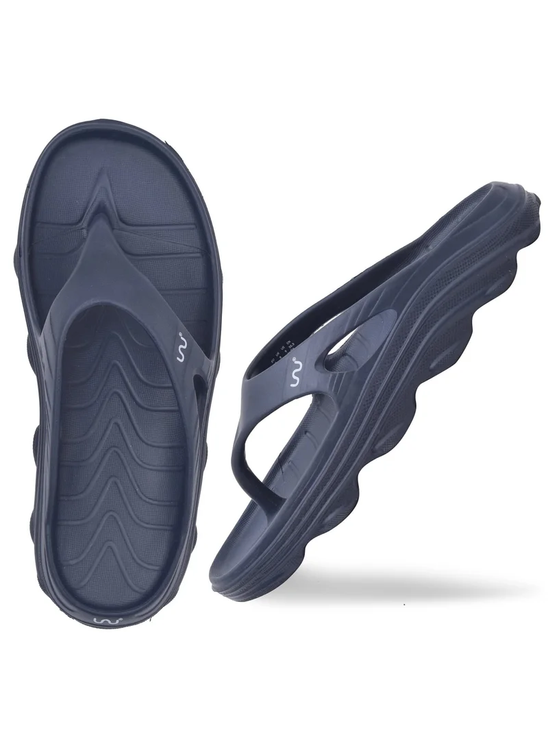 Doubleu Doubleu Riva Men's Comfortable & Lightweight EVA Flip Flops - Blue