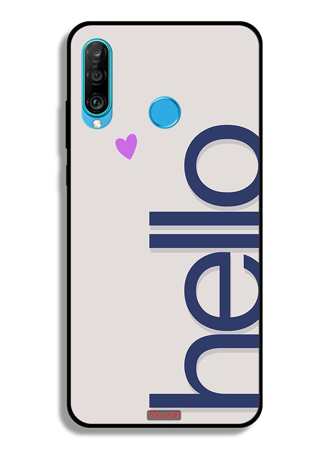 Tolwak - Huawei P30 lite Protective Case Cover Hello - Image 1