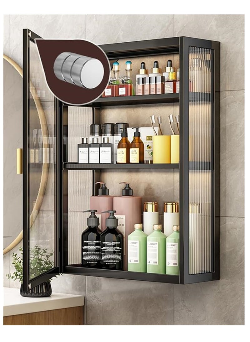Generic 3 Tier Bathroom storage Cabinet, Kitchen Shelf Wall Mounted Storage Cabinet, Toilet Storage Organizer Space Saver with Clear Door for Bedroom Bathroom Living Room and Kitchen (1 Door)  - Image 4