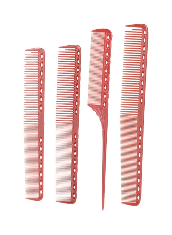 NIBEMINENT 4-Piece Professional Hair Scale Comb Set Scarlet 36.8grams - Image 1