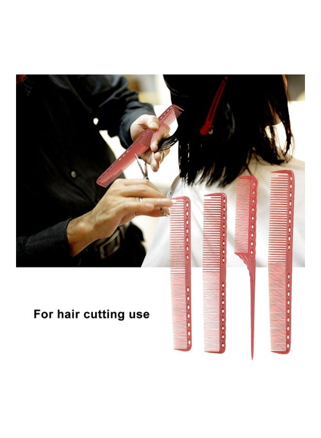 NIBEMINENT 4-Piece Professional Hair Scale Comb Set Scarlet 36.8grams - Image 4