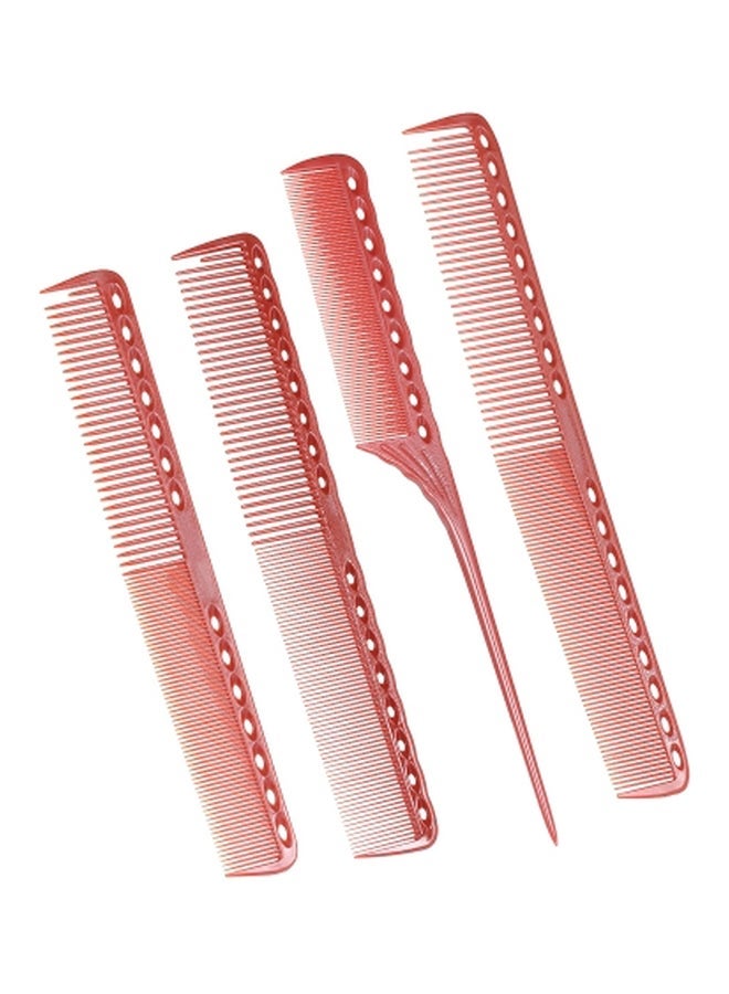 NIBEMINENT 4-Piece Professional Hair Scale Comb Set Scarlet 36.8grams - Image 3