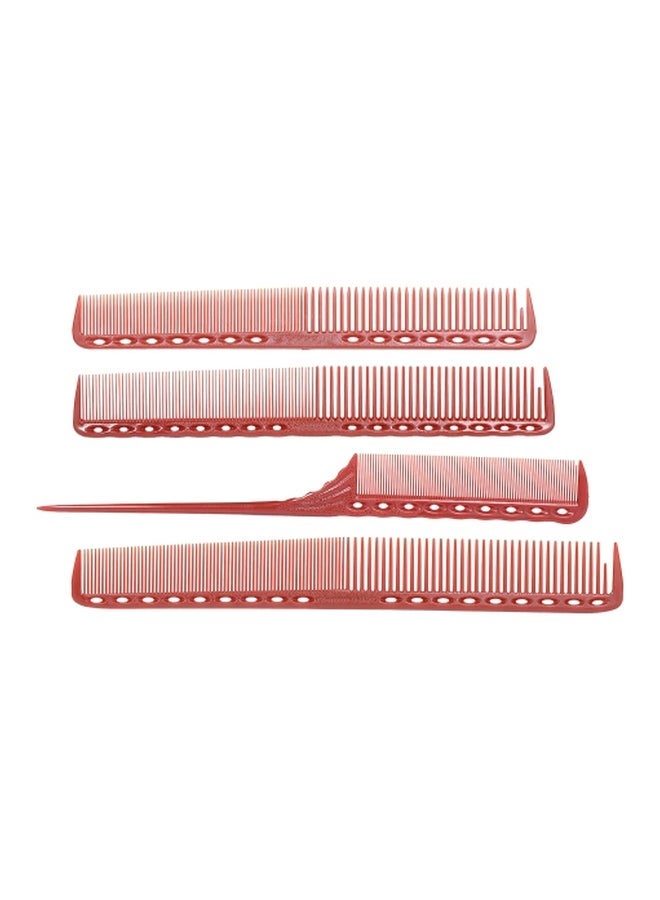 NIBEMINENT 4-Piece Professional Hair Scale Comb Set Scarlet 36.8grams - Image 2