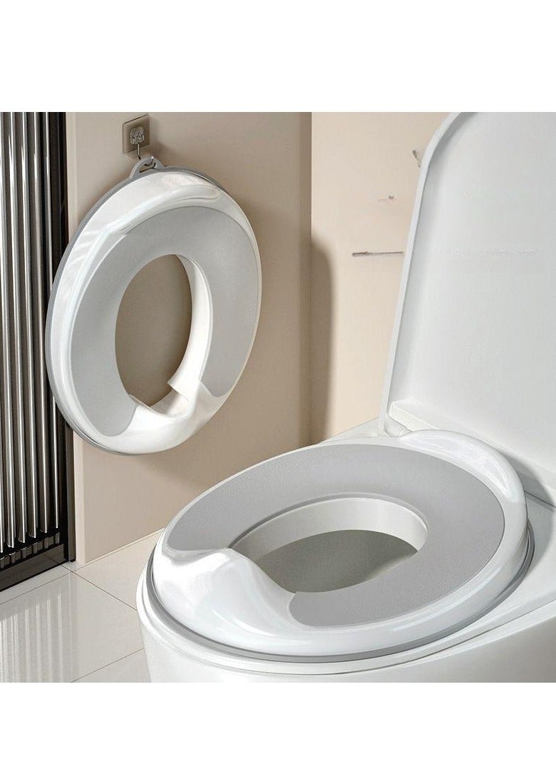 RAKAY Toddler Potty Training Seat with Splash Guard Toilet Seat Attachment for Boys and Girls Fits Standard Round and Oval Toilets for Everyday Use - Image 1