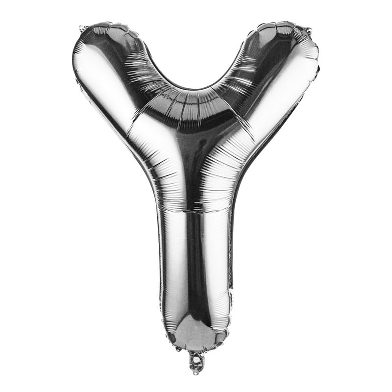 Restaurantware-Balloonify 40 Inch Letter Balloon, 1 Large Alphabet Party Balloon - Letter Y, Self-Sealing, Silver Foil Mylar Balloon, Hanging Loop, Decoration For Birthday, Wedding, Or Graduation - Image 1