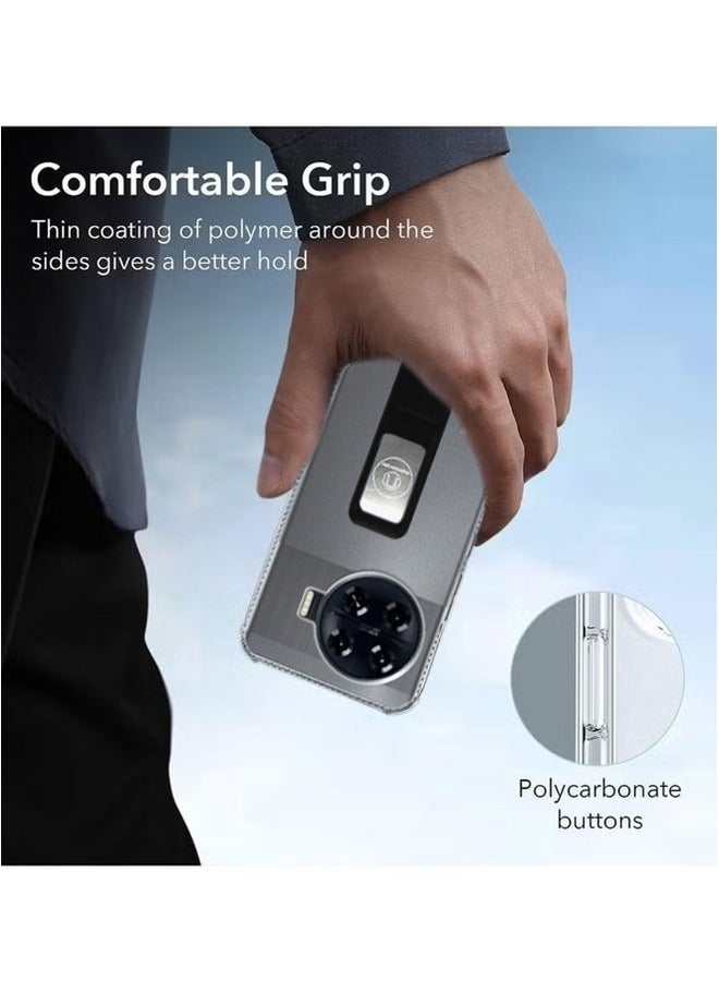 For Tecno Spark 20 Pro Plus  phone case cover Shock  Proof Silicone protection Clear Case Cover With Magnetic Hand Grip-Clear - Image 4