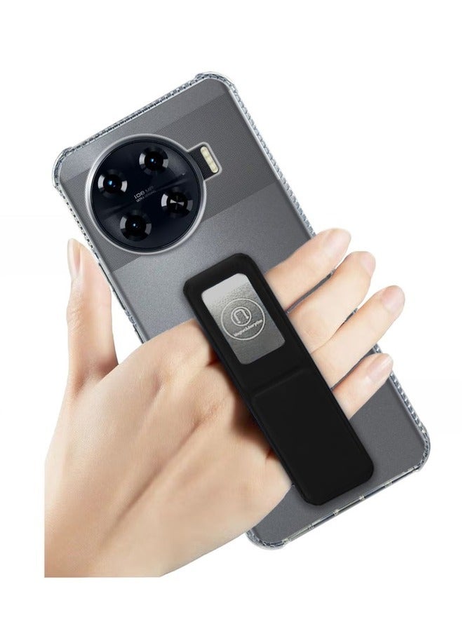 For Tecno Spark 20 Pro Plus  phone case cover Shock  Proof Silicone protection Clear Case Cover With Magnetic Hand Grip-Clear - Image 5