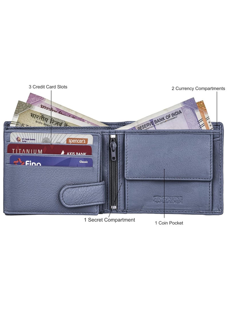 URBANFOREST URBAN FOREST Oliver Pale Blue Leather Wallet for Men - Image 5