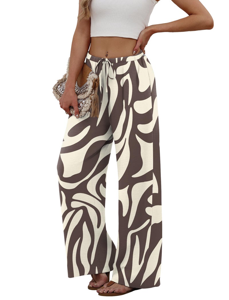Sampeel Pants for Women Trendy Summer Spring Outfits Beach Vacation Clothes Plus Size Boho Fashion Clothing Western Outfits African Attire Capsule Wardrobe 2026 Pajama L - Image 4