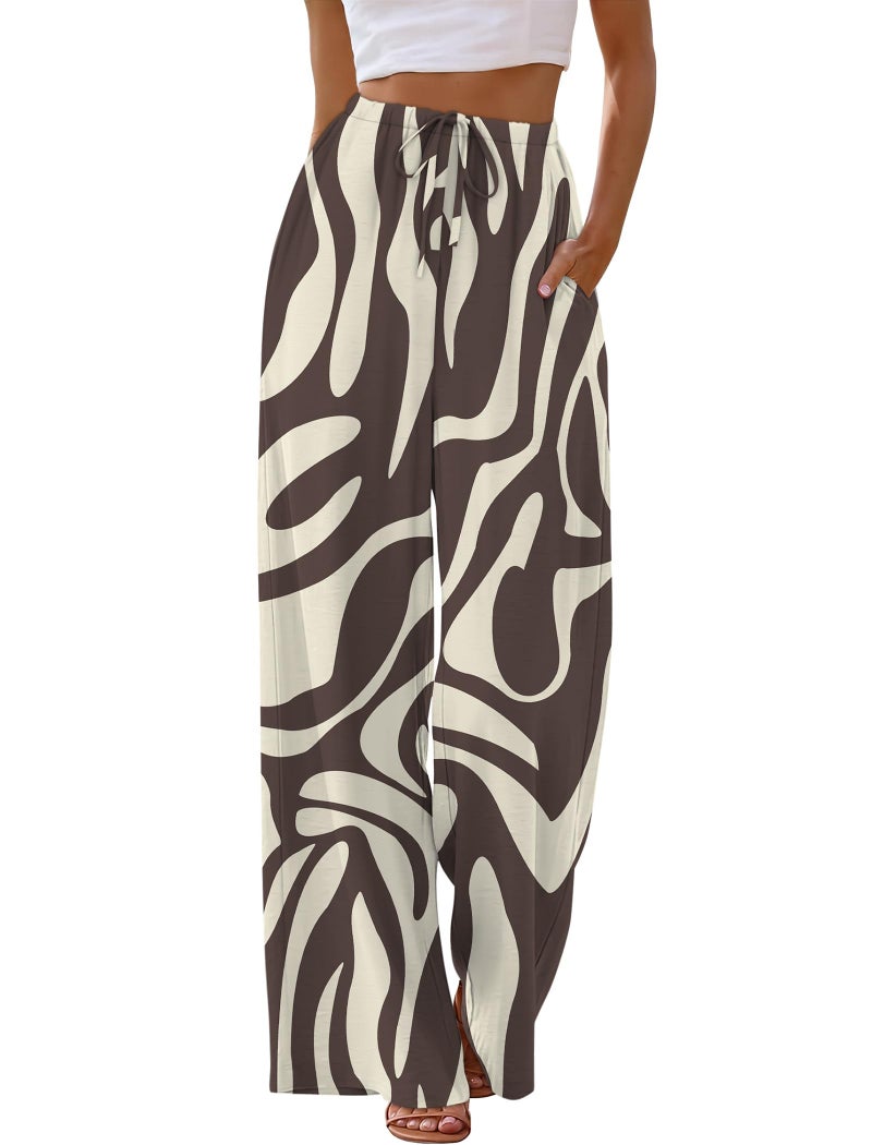 Sampeel Pants for Women Trendy Summer Spring Outfits Beach Vacation Clothes Plus Size Boho Fashion Clothing Western Outfits African Attire Capsule Wardrobe 2026 Pajama L - Image 2