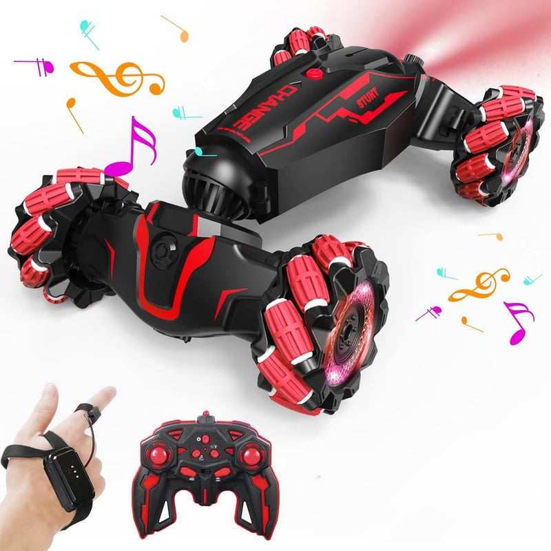 Gesture sensor remote control car four-wheel drive off-road electric stunt deformation twist car children's boy toy car - Image 1