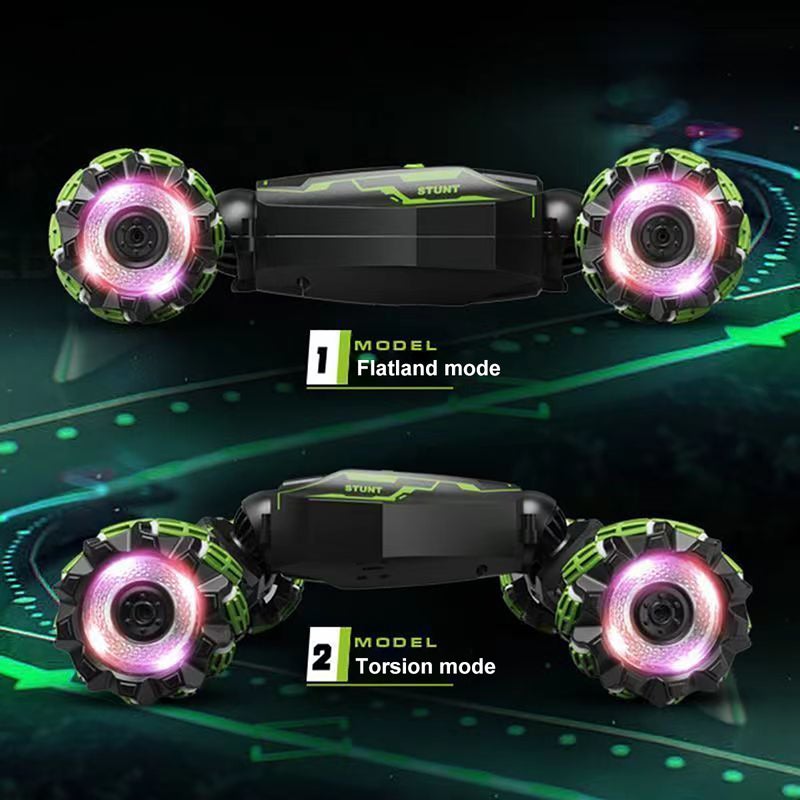 Gesture sensor remote control car four-wheel drive off-road electric stunt deformation twist car children's boy toy car - Image 5