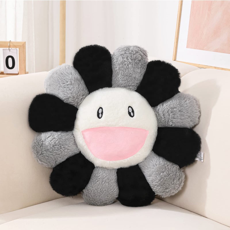FIONOUT Flower PillowFlower Shaped Throw PillowFlower Face Floor Cushions Floor PillowColorful Sunflower Plush PillowCute Room Decor Decorative Pillows for Sofa Bedroom Car40cm157in