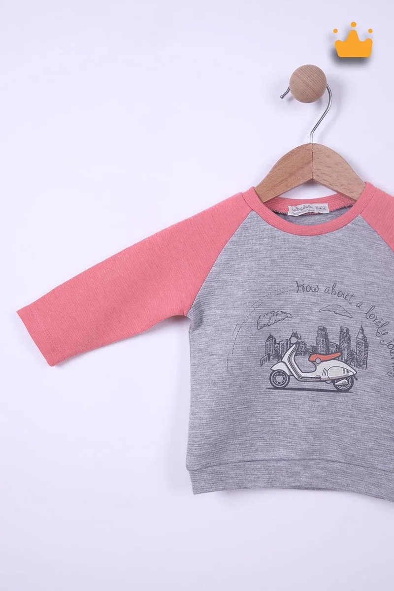 بينو بيبي Babyhola 6-24 Months Motocycle Girl Boy Baby Child Tracksuit Set 12043