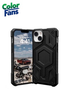 Apple iPhone 13 Case, Monarch Pro Kevlar Built-in Magnet Compatible with Magnet Charging Premium Rugged Dropproof Protective Cover - Black