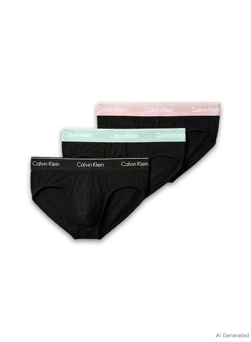كالفن كلاين طقم 3 سراويل داخلية بريف - آيكون كوتون ستريتش - Image 1