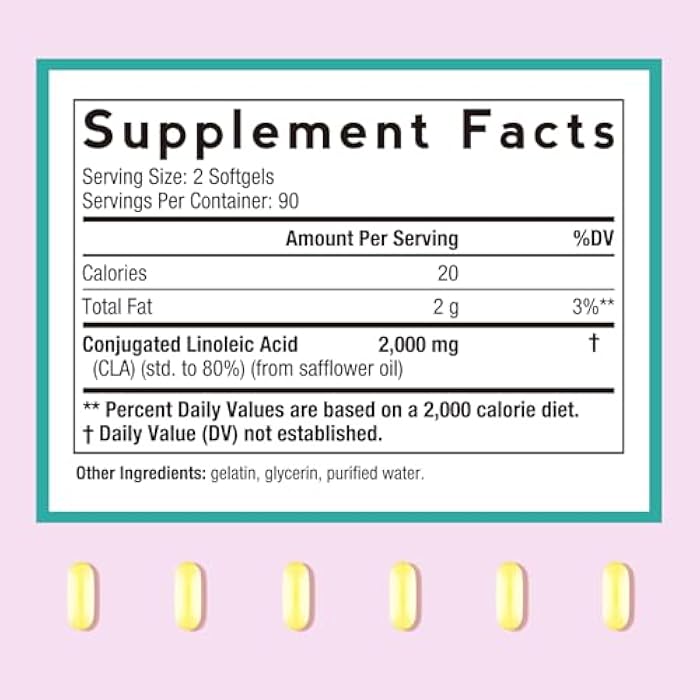 Doctor's Recipes CLA Supplements 2000mg,180 Softgels, 80% Conjugated Linoleic Acid from Safflower Oil, for Women & Men, Non-Stimulating, Support Healthy Metabolism & Lean Mass, Non-GMO - Image 2