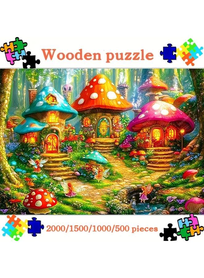 YF594 500PCS Wooden Puzzles For Adults Home Office Wall Decor Birthday Festival Gifts - Image 1