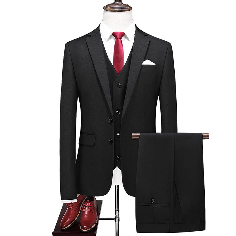Long-Term Men'S Professional Wedding Banquet Suit Three-Piece Casual Light Business Suit Suit - Image 5