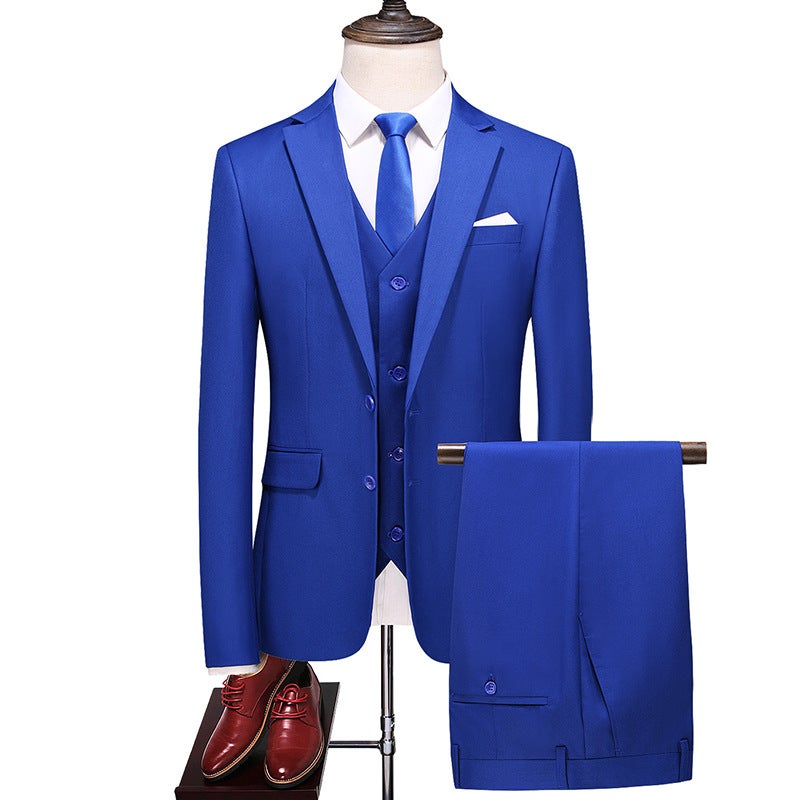 Long-Term Men'S Professional Wedding Banquet Suit Three-Piece Casual Light Business Suit Suit - Image 4