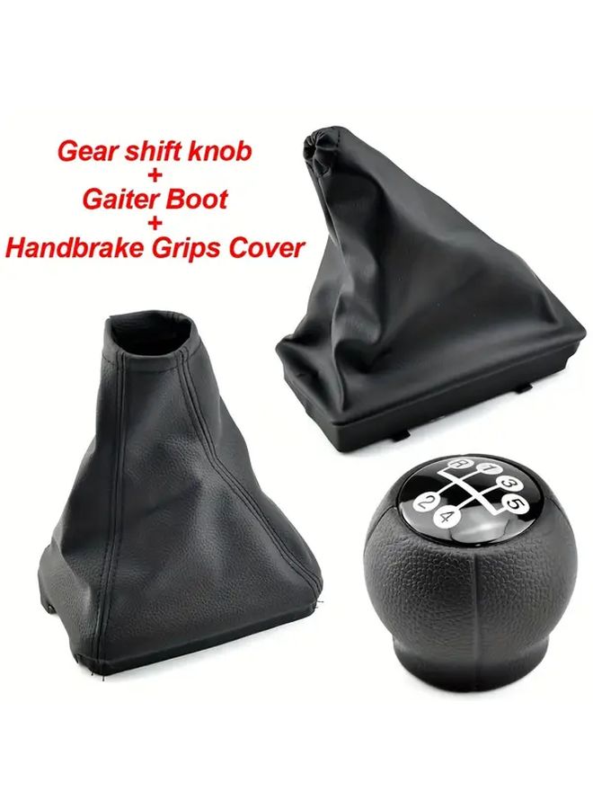 Gear Shift Knob Boot and Handbrake Boot Set Anti Slip Parking Brake Cover - Image 2