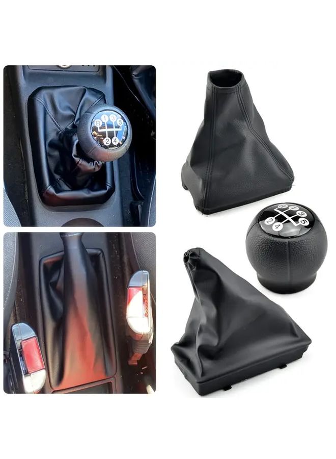 Gear Shift Knob Boot and Handbrake Boot Set Anti Slip Parking Brake Cover - Image 1