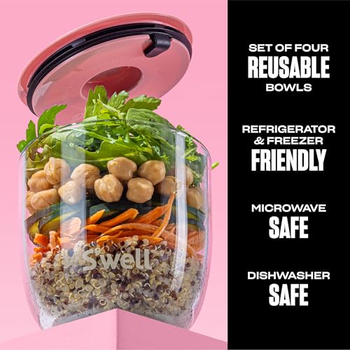 S'well Swell 16oz Glass Prep Bowl Set of 4 For Easy Meal Prep Swell Signatures Made From Durable Tempered Glass - Image 3