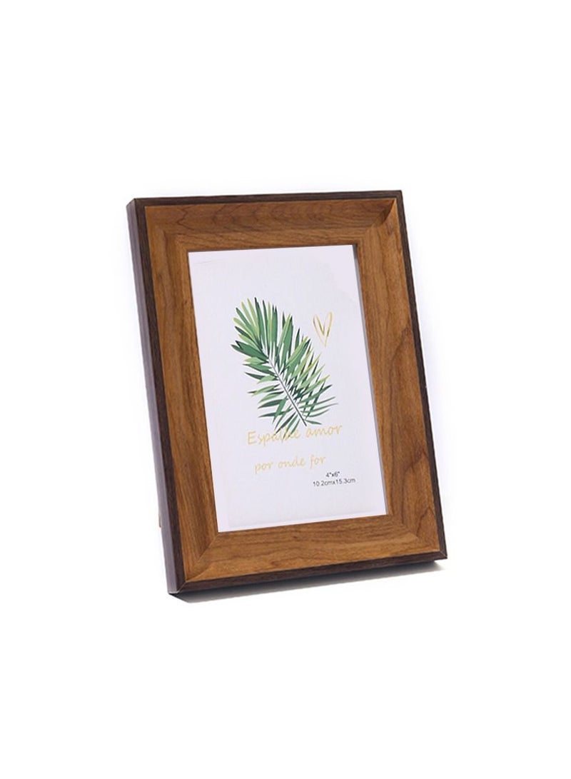 Grain Walnut Desktop Photo Frame Can be Hung On The Wall To Send Seamless Nails 8 inch - Image 1