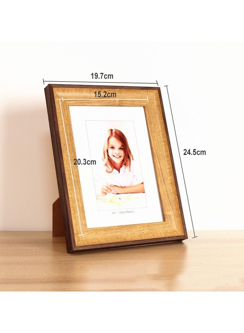 Grain Walnut Desktop Photo Frame Can be Hung On The Wall To Send Seamless Nails 8 inch - Image 2