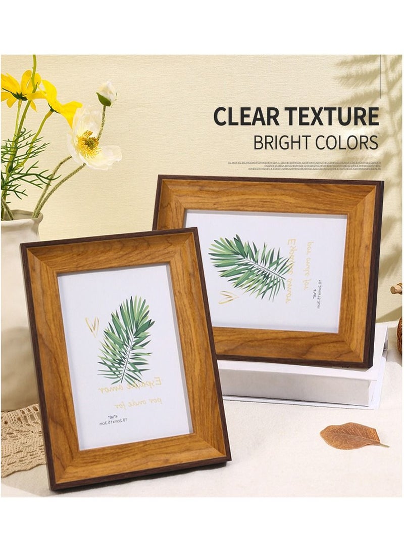 Grain Walnut Desktop Photo Frame Can be Hung On The Wall To Send Seamless Nails 8 inch - Image 3