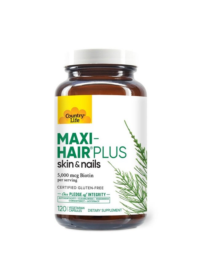 Country Life, Maxi-Hair Plus Biotin, Supports Healthy Hair, Skin and Nails, Daily Supplement, 120 ct - Image 3