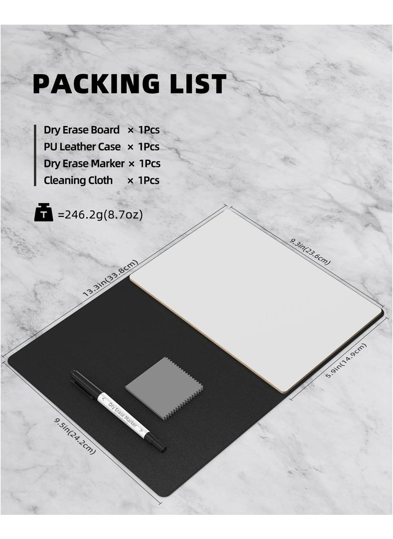 CMGTYYD Small Dry Erase Board, Portable Reusable Desktop Notepad with Stand for Desk, Students Drawing, to Do List, 9.5 * 6.6in Memo White Board for Office, Home, and School (Black)  - Image 2