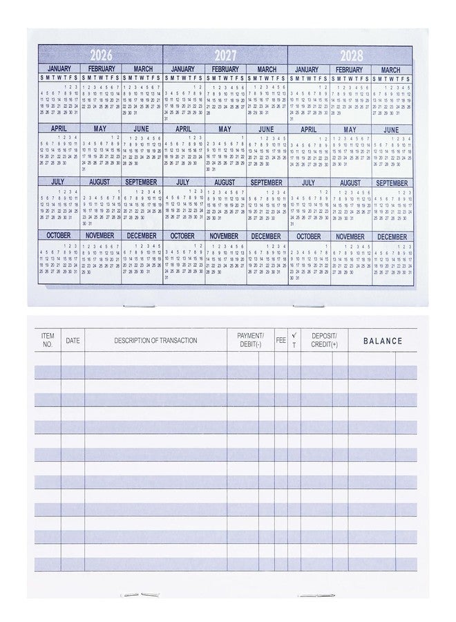 Casmonal 20 Pack Checkbook Register, Check Registers for Personal, Blank Ledger Transaction Registers for Personal or Business Bank, Check Register Book for Checking and Saving Account, Deposit and Credit Card - Image 1
