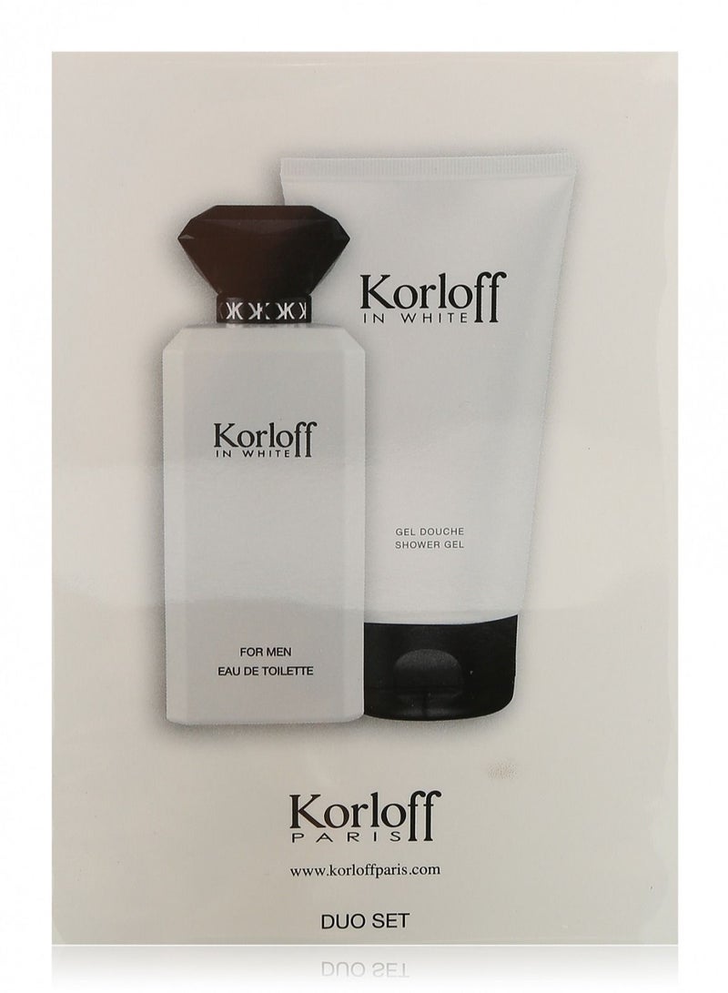 كورلوف مجموعة ان وايت عطر 88مل + جل استحمام 150 مل - Image 1